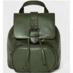 Winter Green Backpack (8.875") Mini Flap Top & Adjustable Straps